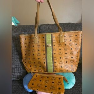 Authentic MCM TOTE WITH POUCH